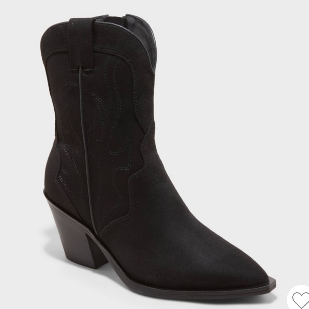 Women’s Jacey Western Ankle Boots universal threat black color